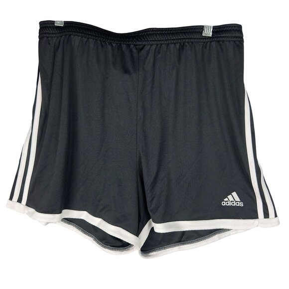 Adidas Climacool Shorts Girls Size XL Black & White Drawstrings Striped Athleti - Picture 1 of 6